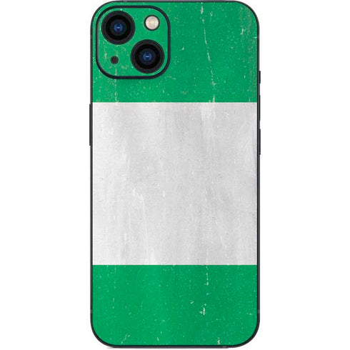 Nigeria Flag Distressed iPhone 15 Plus Skin
